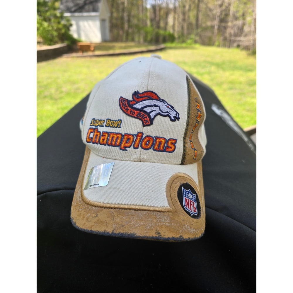 Vintage Denver Broncos Super Bowl XXXIII Champions Hat Logo Athletic Strapback